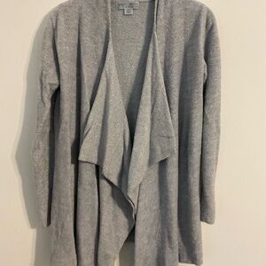 Barefoot Dreams Light Gray Open Cardigan
